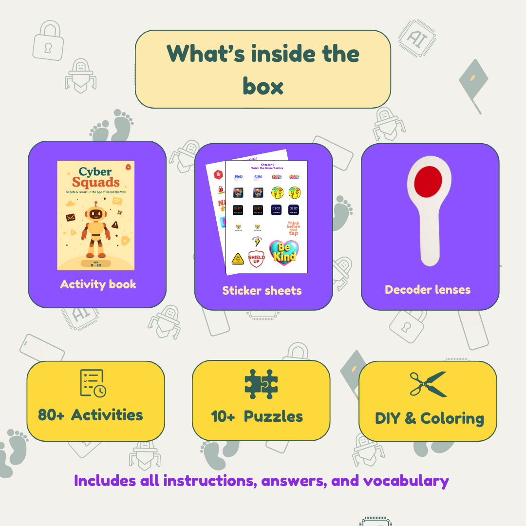 Cyber Squad -  AI and Web safety kit for Kids (Age 8 - 12)